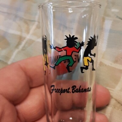 Bicchiere Shot Da Collezione – Freeport Bahamas – Vetro Raro 5,7 Cm - 5