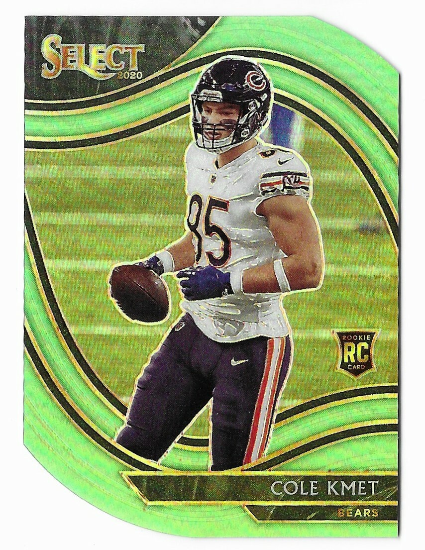 Cole Kmet 2020 Select Field Level Neon Green Die-Cut Rookie #374 Chicago Bears