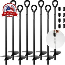 Anclajes de tierra fáciles de usar con taladro para acampar y tiendas de campaña