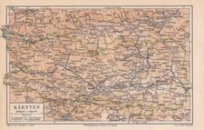 Carinthia Wörthersee High Tauern Villach Spittal Map From 1889 Hermagor