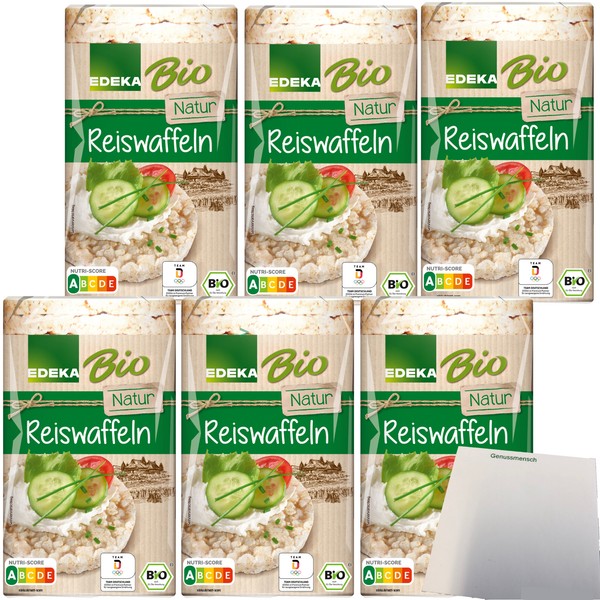 Edeka Bio Reiswaffeln Natur Ungesalzen Mit Sesam Verfeinert 6X100G Packung Usy-image
