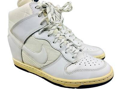 nike dunk sky hi white mesh