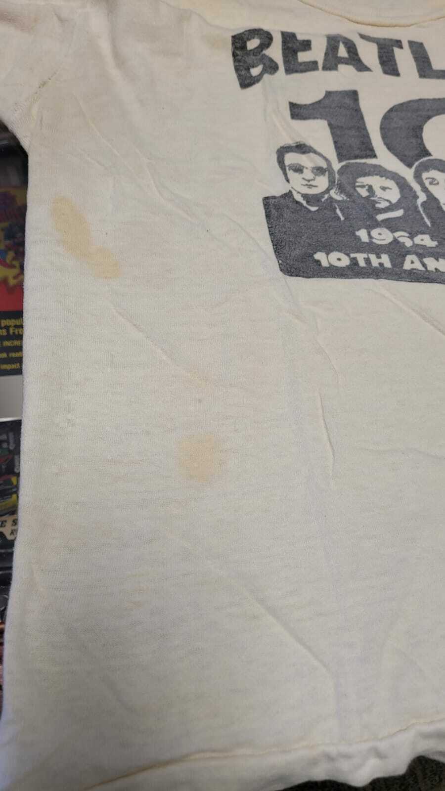 *Rare* The Beatles 10th Anniversary Vintage t-Shirt 1974 image 7