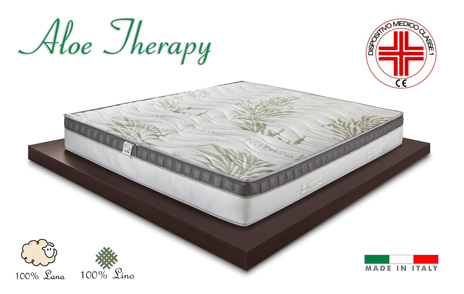 Materasso Memory Aloe Therapy alto 26cm dispositivo medico Classe 1 detraibile ,