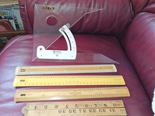 vintage staedtler adjustable triange protractor and rulers sybren meter ruler
