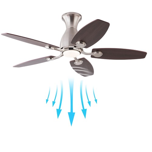 Tropical Style Indoor Outdoor Ceiling Fan 42-In. Palm Leaf Blades Bowl Light Kit - Picture 10 of 16