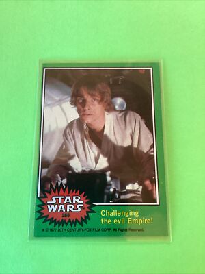1977 Topps Star Wars Series 4 Green #259 ''Challenging The Evil Empire'' Card