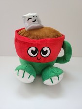 Gund Hot Cocoa Cup Plush Marshmallow Red Green 6 in Stuffed Food Toy