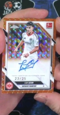Can Uzun Autograph 23/25 Topps Chrome Bundesliga Eintracht Frankfurt