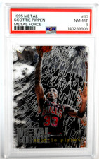 1995 Metal #10 Scottie Pippen Metal Force PSA 8 NM-MT Bulls