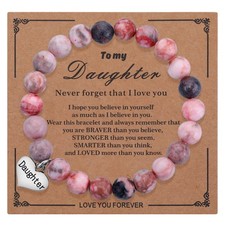 Daughter Gift from Mom Dad - Inspirational Daughters Bracelet from Mother Father