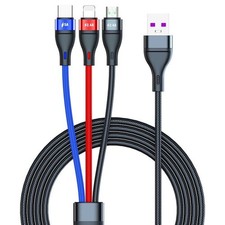 3 In 1 Multi Fast Charging Cable Compatible Durable Reliable