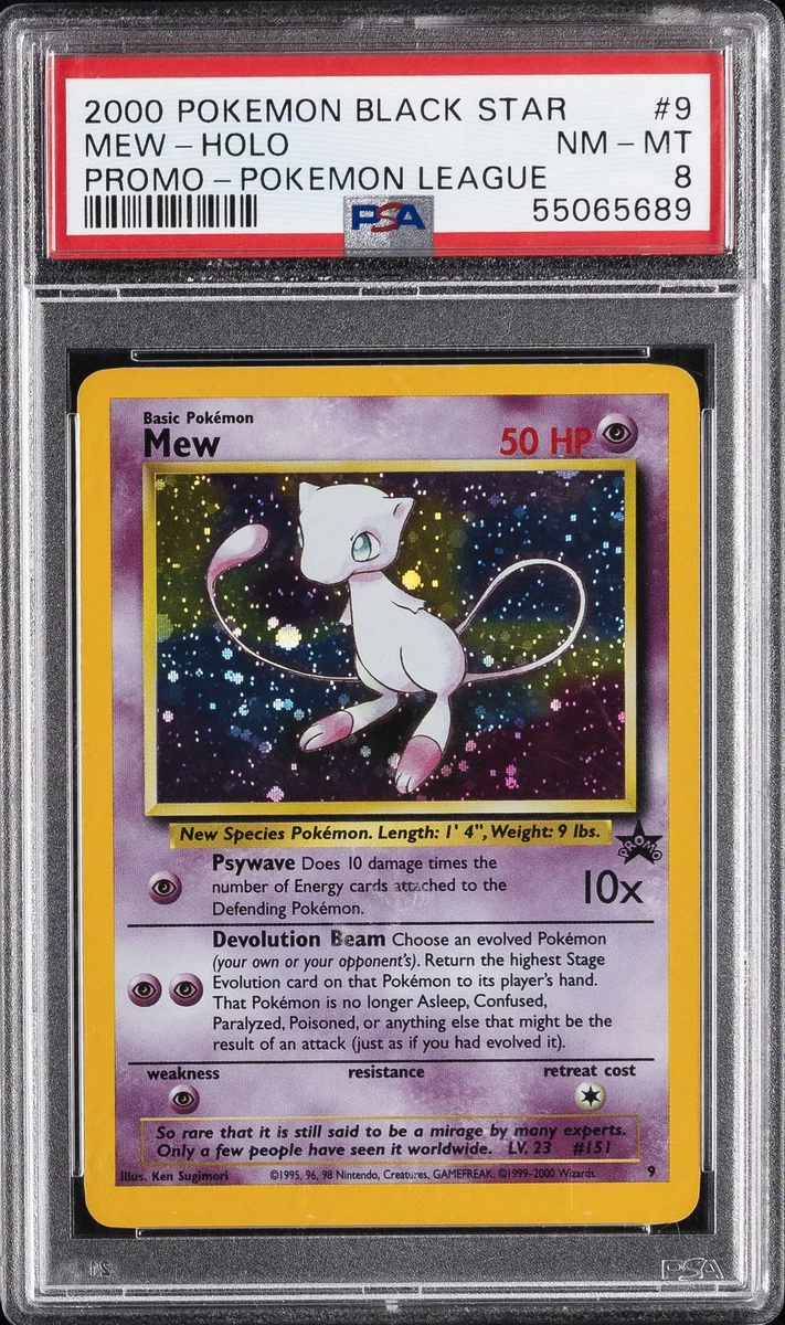 Mew Pokémon TCG Professional Sports Authenticator (PSA) Grade 8