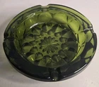 Vintage Anchor Hocking Ashtray Fairfield Starburst 6".25” Emerald  Green
