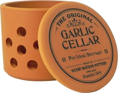 Henry Watson - Garlic Keeper - Terracotta - Made in England - 4.25 inches x 4 in
