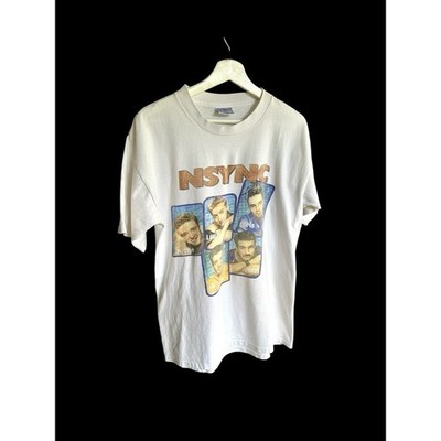 Vintage 1998 N Sync Boy Band Large Pop Music Tour Tshirt Max Weight Double Sided