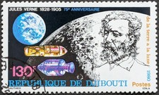 Djibouti 1980 130Fr Death of Jules Verne SG796 used stamp