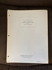 Vintage Hammond Organ Service Manual w/ 11 Foldout Schematics 1959 Chicago