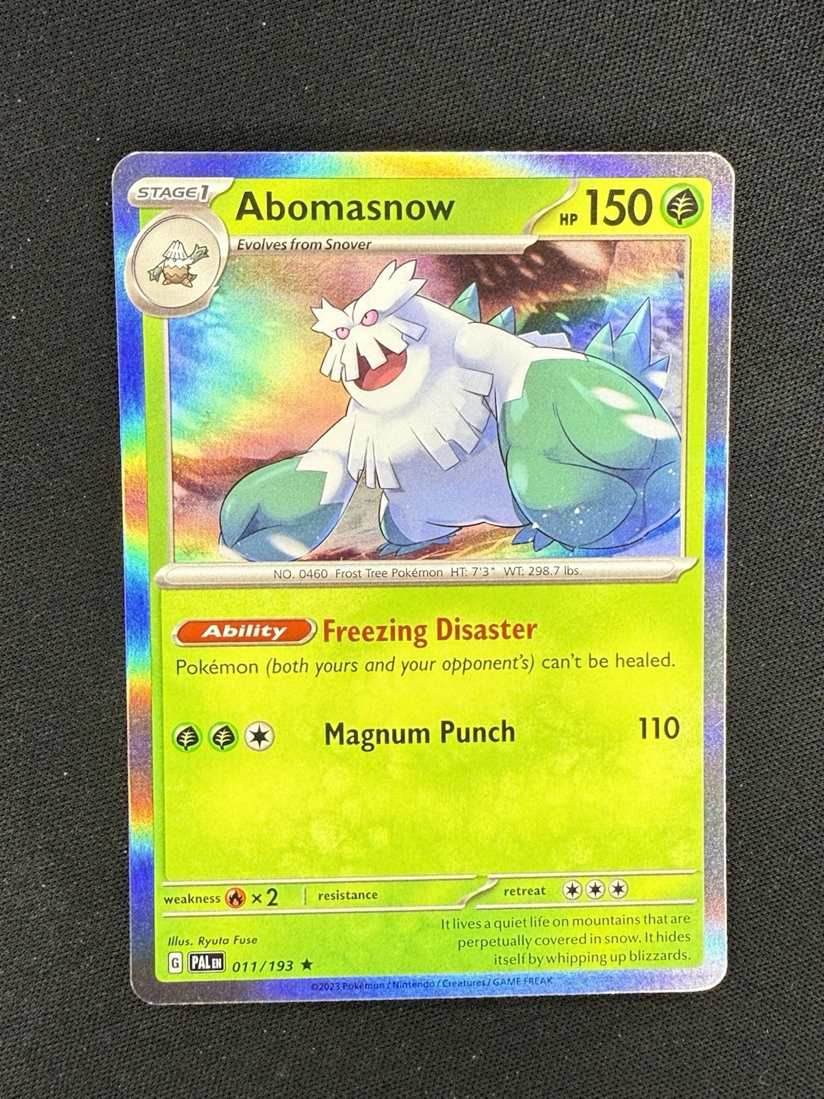 Abomasnow Hp 150 Holo Rim #11 Pokémon Card 2023