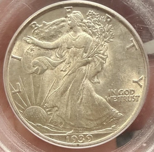 1939-D Walking Liberty Half Dollar In AU Condition
