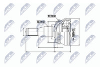 Gelenksatz Antriebswelle NTY NPZ-CH-004 FüR Chrysler 300M LR Concorde 24V