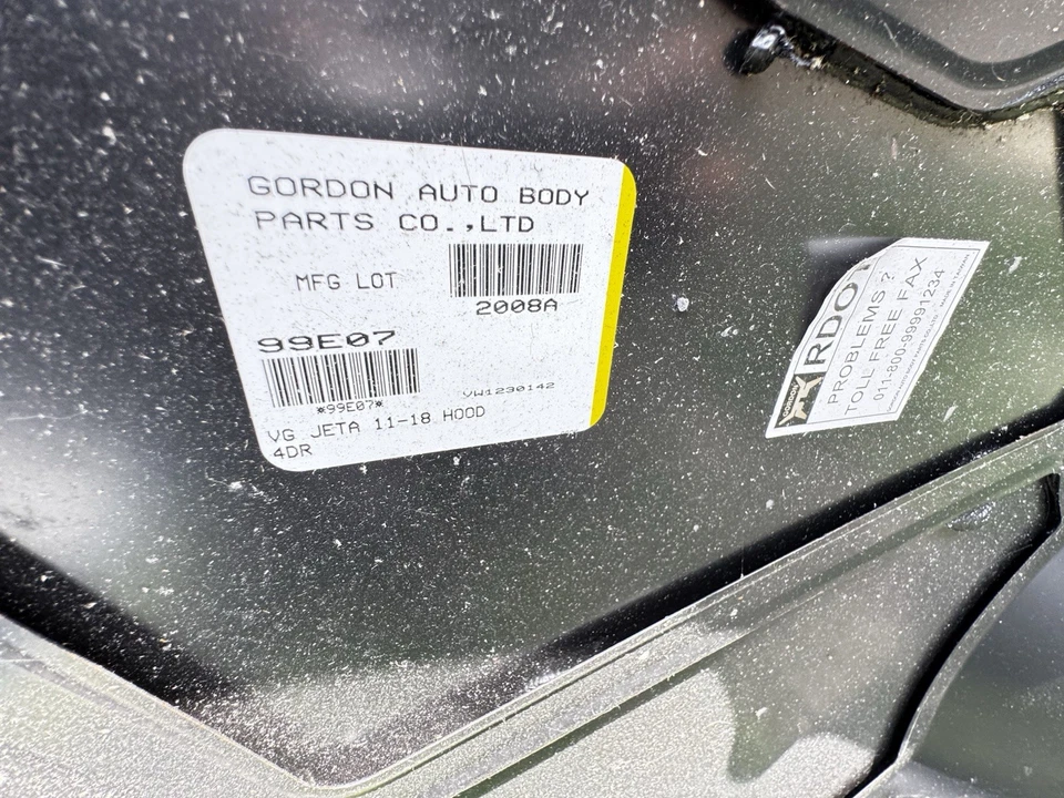 VOLKSWAGEN JETA HOOD 2011-2016 Conjunto de Panel de Capó Delantero Jetta Sedán Foto 4 de 4