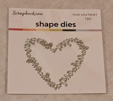 Scrapbook - Decorative Die Set - Love You Heart