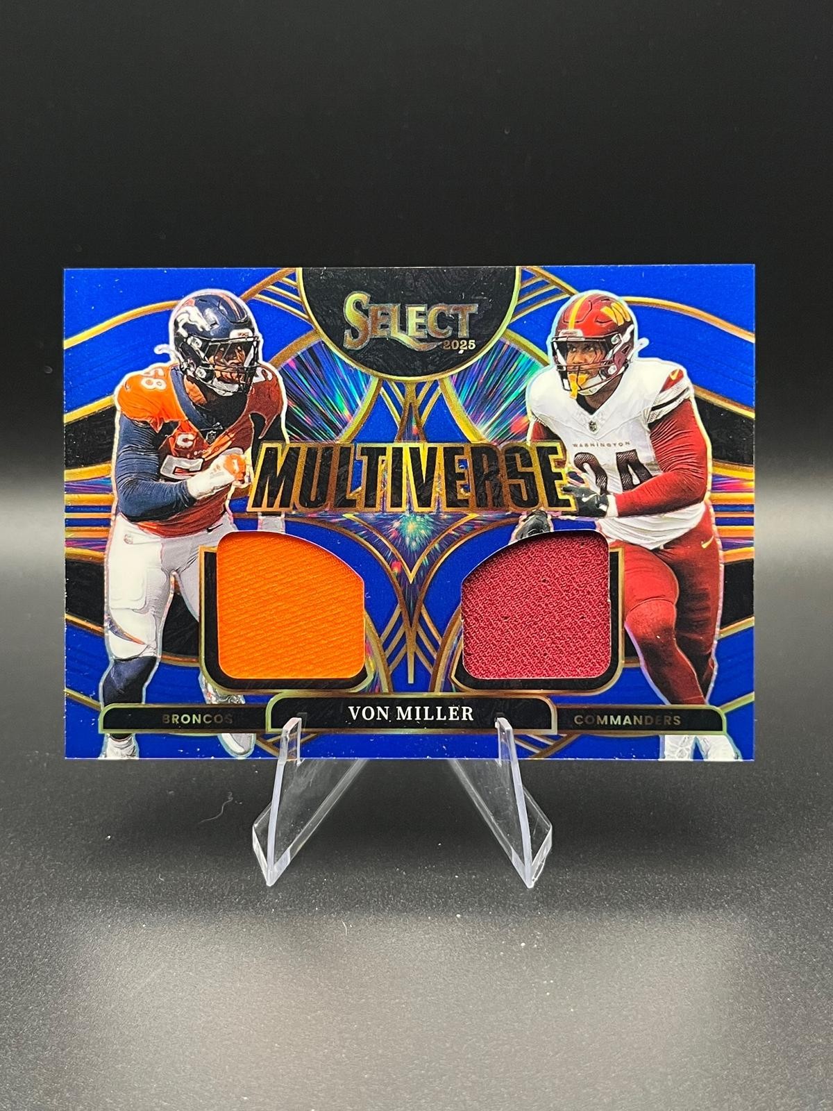 2025 Panini Select #MVJ-VMR Von Miller Multiverse Jerseys Blue Prizm