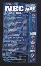 2004-05 Northeast Conference Basketball Magnet Schedule