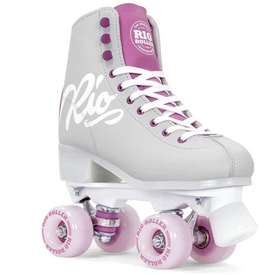 Rio Roller Script Roller Skates Grey and Purple Factory 2nd - NEW FREE POST AUS