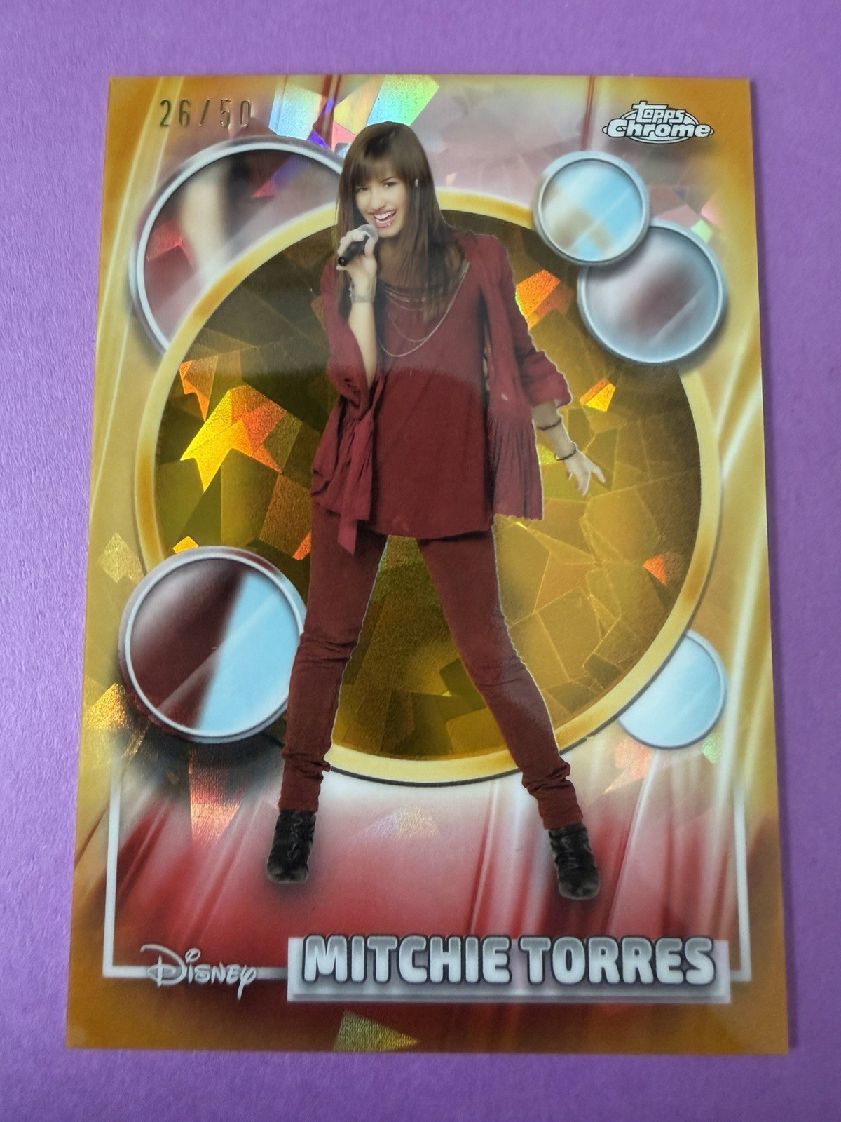 2026 Topps Disney Sapphire  MITCHIE TORRES Gold Refractor 26/50