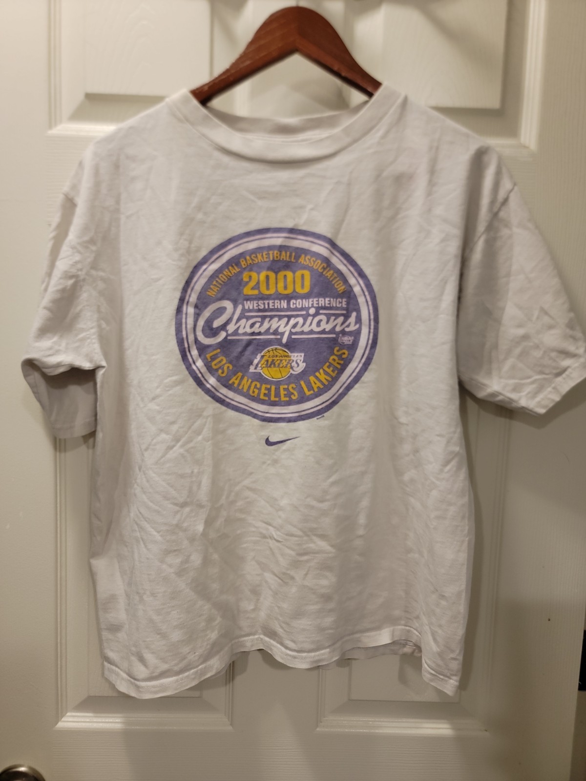 Vintage 2000 Western Conference Champions Los Angeles Lakers Shirt Medium Nike