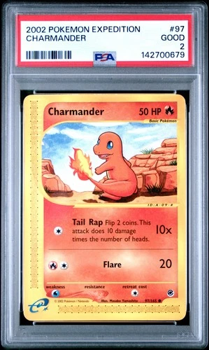 2002 POKEMON EXPEDITION #97 CHARMANDER PSA 2