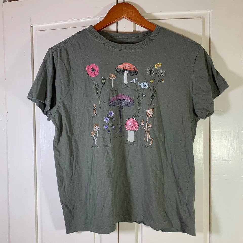 Camiseta para mujer Doe verde floral con gráfico de setas mediana Naturecore al aire libre Foto 2 de 4