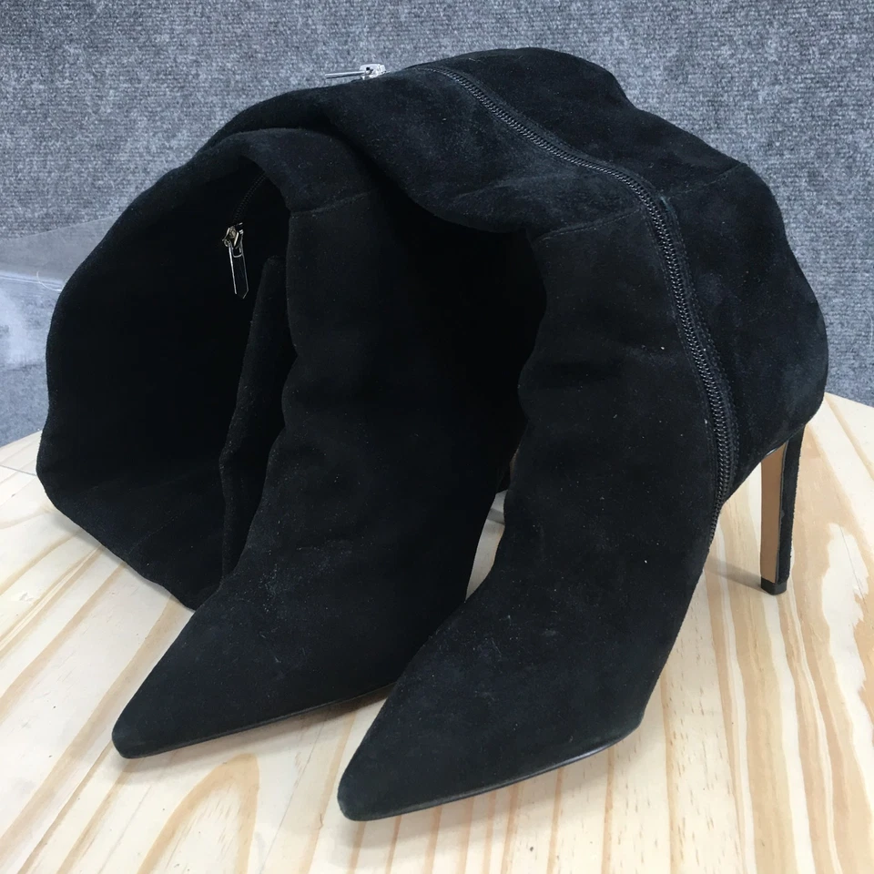 Sam Edelman Boots Womens 6 M Barnadette Tall Knee High Black Leather Pointed - Image 3 of 4