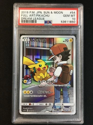 Red's Pikachu Pokemon 2019 FA sm11b Dream League CHR Japanese 054/049 PSA 10