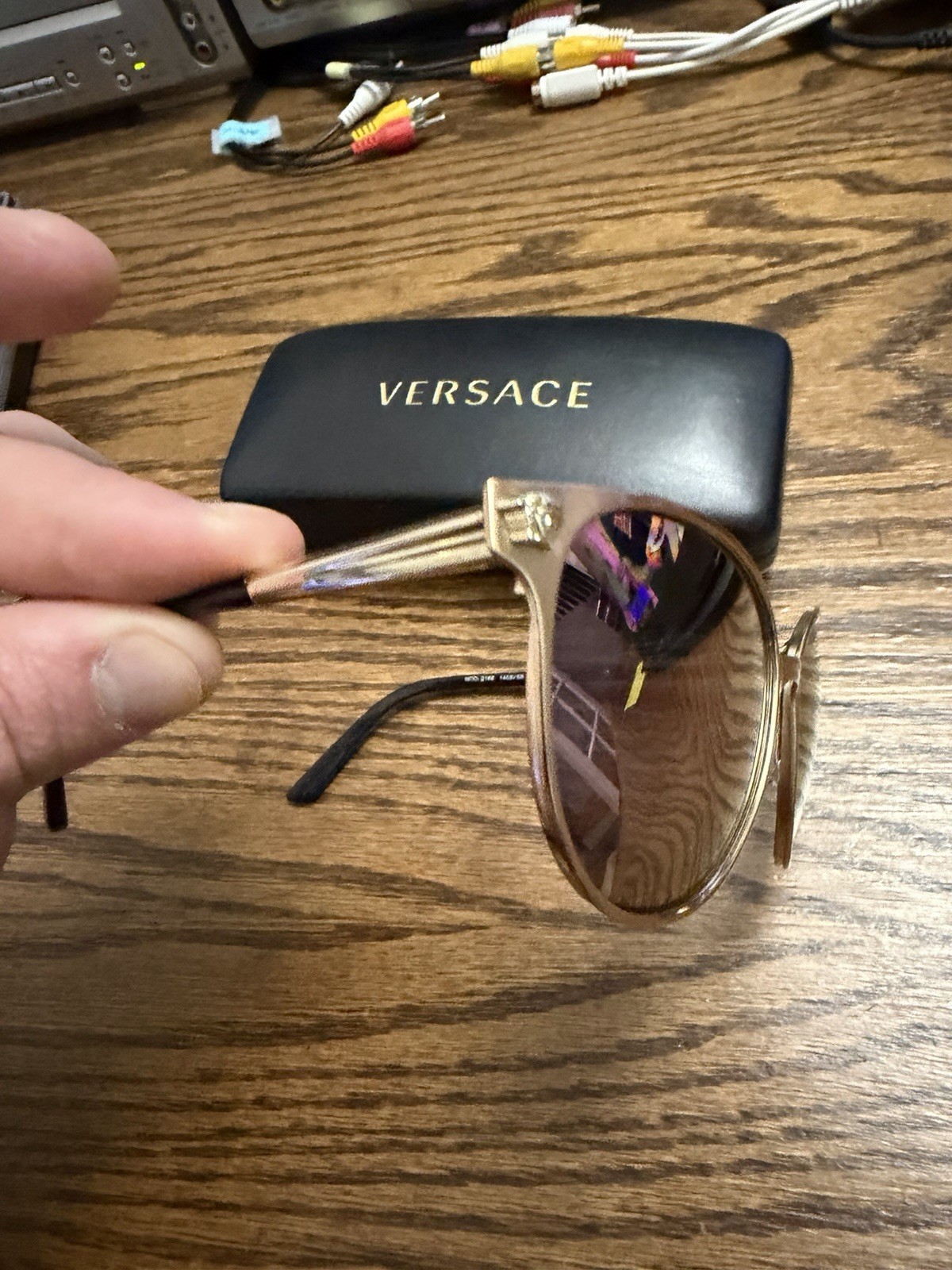 Versace 0VE 2168 14095R 57mm Womens Sunglasses Gold/Pink Metal Non-Polarized thumbnail 4