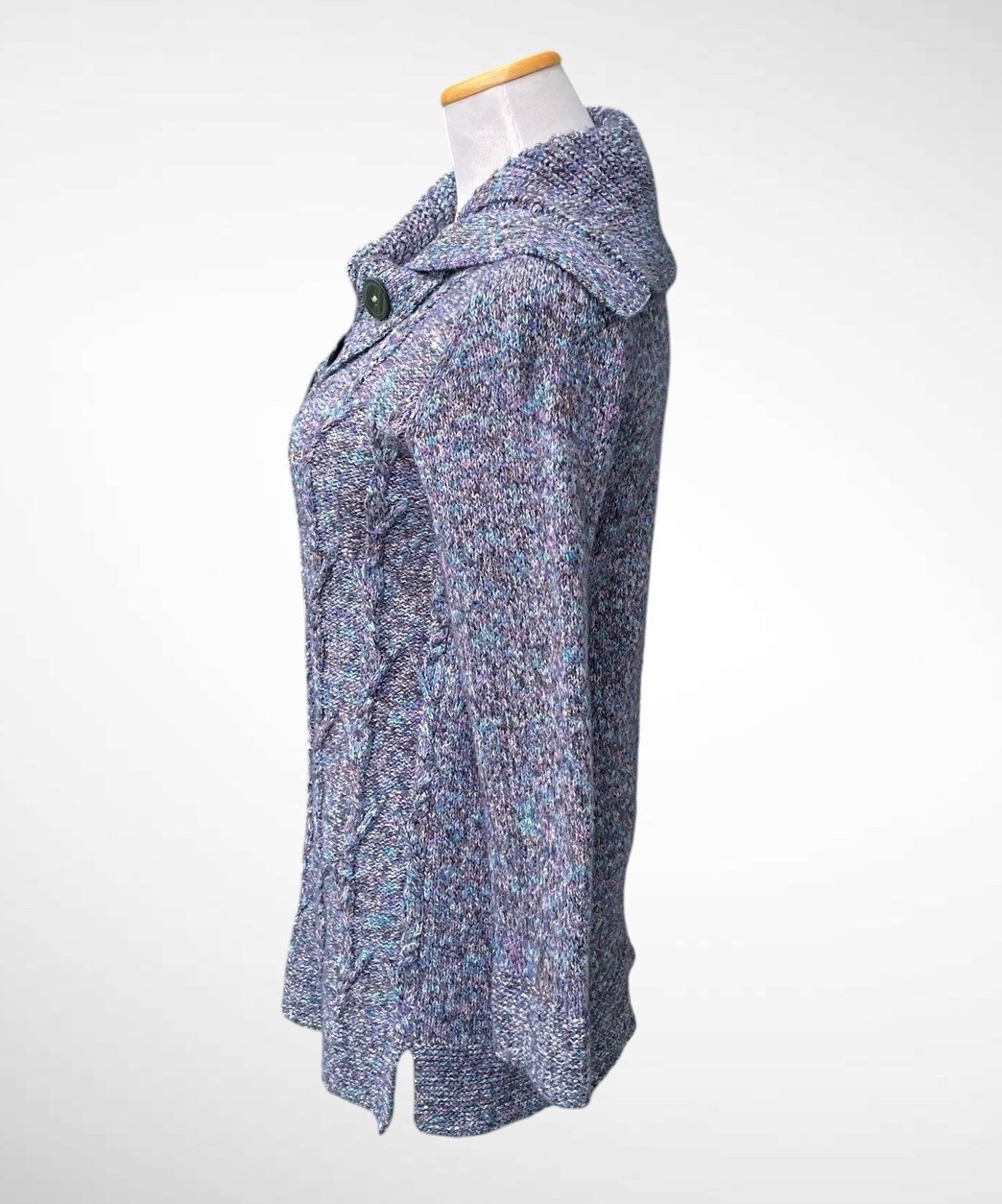 Westport Pullover Knit Sweater Split Cowlneck Lon… - image 2