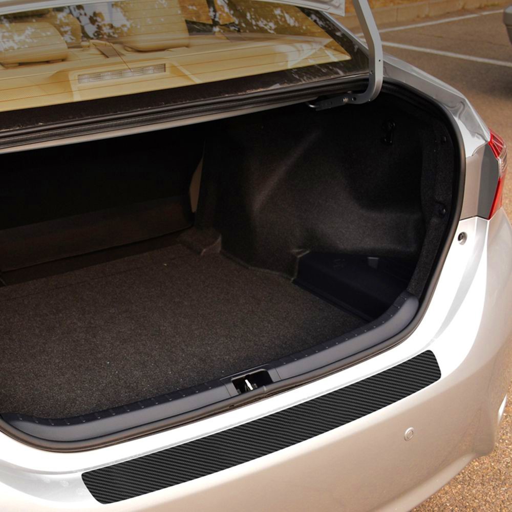 Carbon Fiber Car Rear Bumper Trunk Protector Corner Trim Sticker Car Accessories