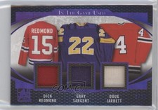 2017 Leaf ITG Used Triple Memorabilia Purple 1/12 Dick Redmond Gary Sargent xp6