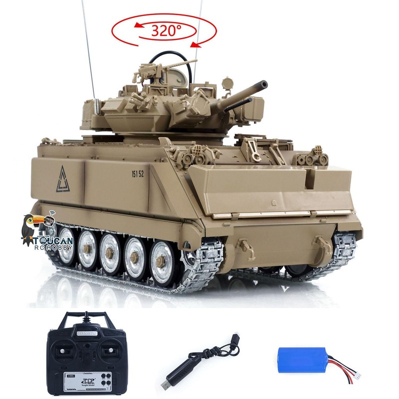 Tongde 1/16 RC Tank M113A1 MRV Infrared Barrel Recoil Fire Flashing 320 Turret
