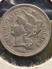1865 3CN Three Cent Nickel