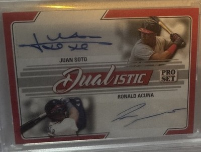 Juan Soto Ronald Acuna Jr Dual Auto Autograph 2022 Leaf Pro Set Dualistic