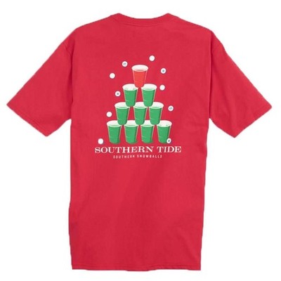 Southern Tide NWOT Southern Snowball T-Shirt in Reggae Red Sz XL 100% Cotton 