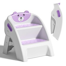 Kids Folding Step Stool for Potty Training, Anti-Slip A-Frame Design