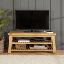 TV Unit Stand up to 60” Size Marbury Classic Oak Small Storage Home Furniture