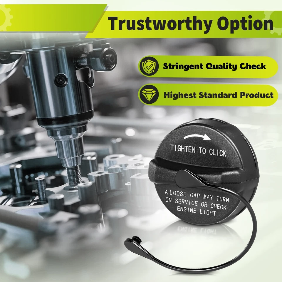 For 2008-2017 Jeep Compass 2.0L 2.4L  l4 GAS Black Fuel Gas Cap OEM# 52030377AB - Image 3 of 4