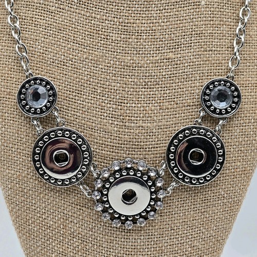 Silver Tone Statement Necklace for Ginger Snaps Noosa Charms - Picture 3 of 11