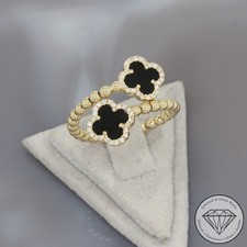 Wert 1810 € Brillant Onyx Ring 585 14 Karat Gelb Gold xxyy