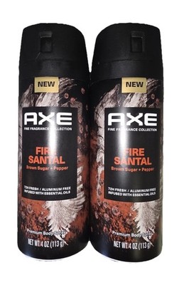 Axe Fine Fragrance Collection Body Spray Fire Santal 4 Oz 72H Fresh Hard To Find